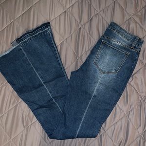FashionNova flare denim jeans